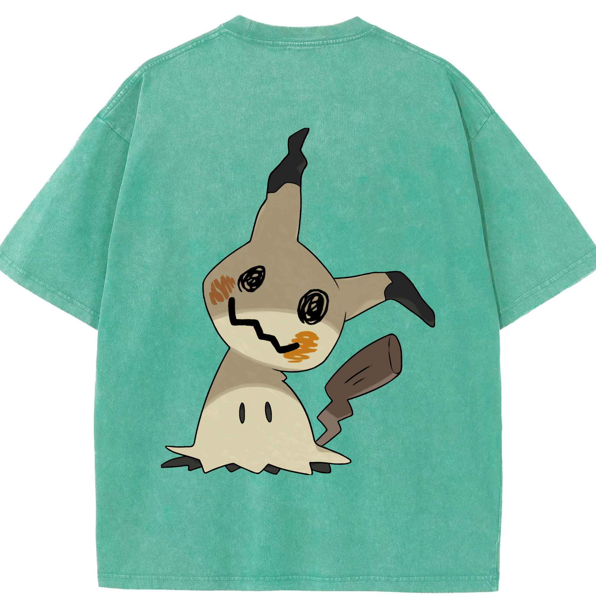 （画像用） ポケットモンスター Pokémon 綿100% ヴィンテージ風 半袖Tシャツ（背面プリント）